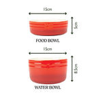 Winters Tail Food & Drink Bowl Gift Set - Red Pet Bowls, Feeders & Waterers Scruffs® 