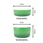 Winters Tail Food & Drink Bowl Gift Set - Green Pet Bowls, Feeders & Waterers Scruffs® 