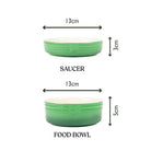 Winters Tail Food & Saucer Gift Set - Green Pet Bowls, Feeders & Waterers Scruffs® 