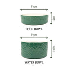 Snow Bowl Food & Drink Bowl Gift Set - Green Pet Bowls, Feeders & Waterers Scruffs® 