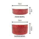 Snow Bowl Food & Drink Bowl Gift Set - Burgundy Pet Bowls, Feeders & Waterers Scruffs® 