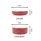 Snow Bowl Food & Saucer Gift Set - Burgundy Pet Bowls, Feeders & Waterers Scruffs® 