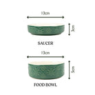 Snow Bowl Food & Saucer Gift Set - Green Pet Bowls, Feeders & Waterers Scruffs® 