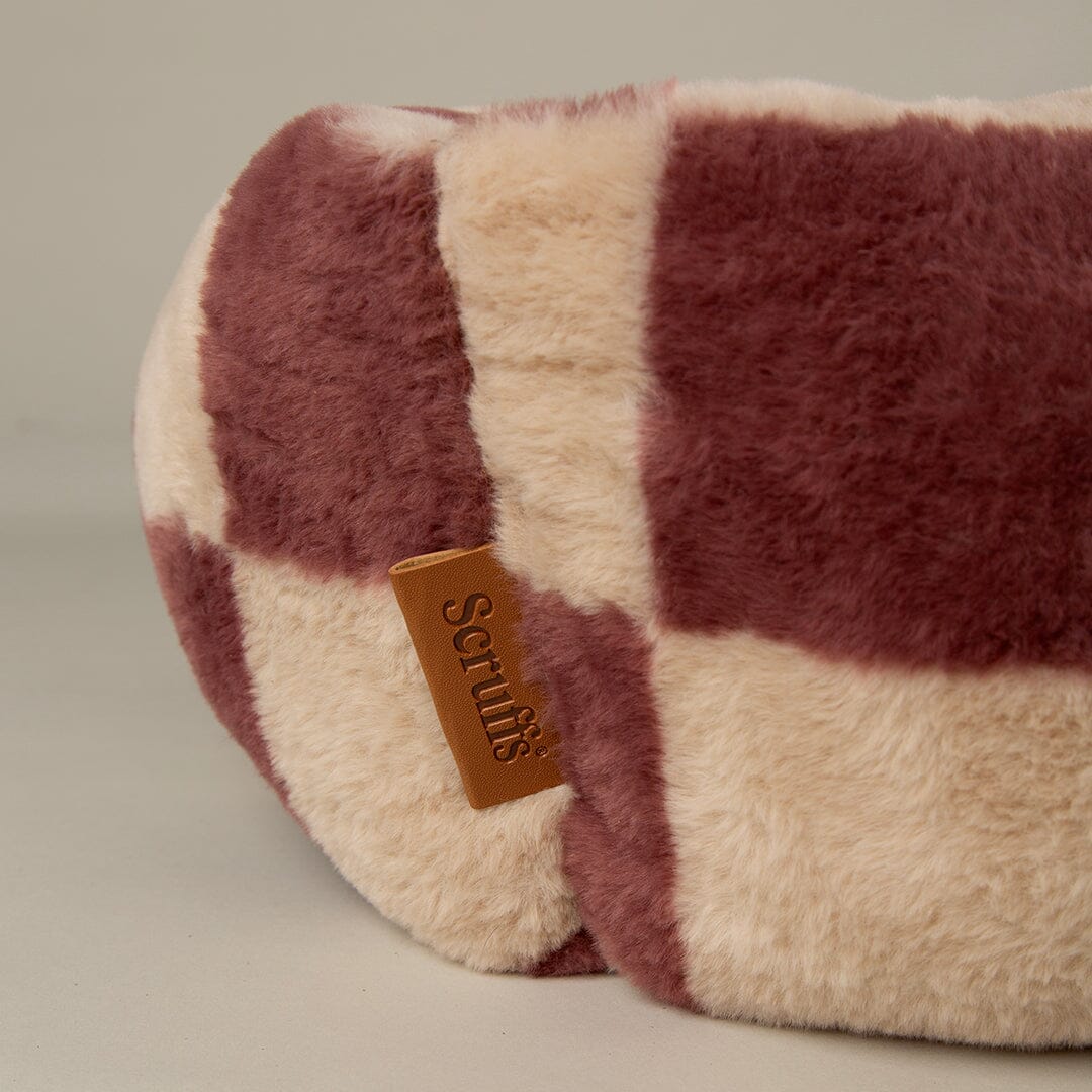 Checkerboard Box Bed - Berry/Cream Dog Beds Scruffs® 