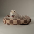 Checkerboard Box Bed - Taupe/Cream Dog Beds Scruffs® 
