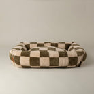 Checkerboard Box Bed - Olive/Cream Dog Beds Scruffs® 
