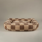 Checkerboard Box Bed - Taupe/Cream Dog Beds Scruffs® 