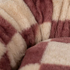 Checkerboard Round Cat Bed - Berry/Cream Cat Bed Scruffs® 