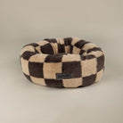 Checkerboard Round Cat Bed - Grey/Cream Cat Bed Scruffs® 