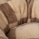 Checkerboard Round Cat Bed - Taupe/Cream Cat Bed Scruffs® 