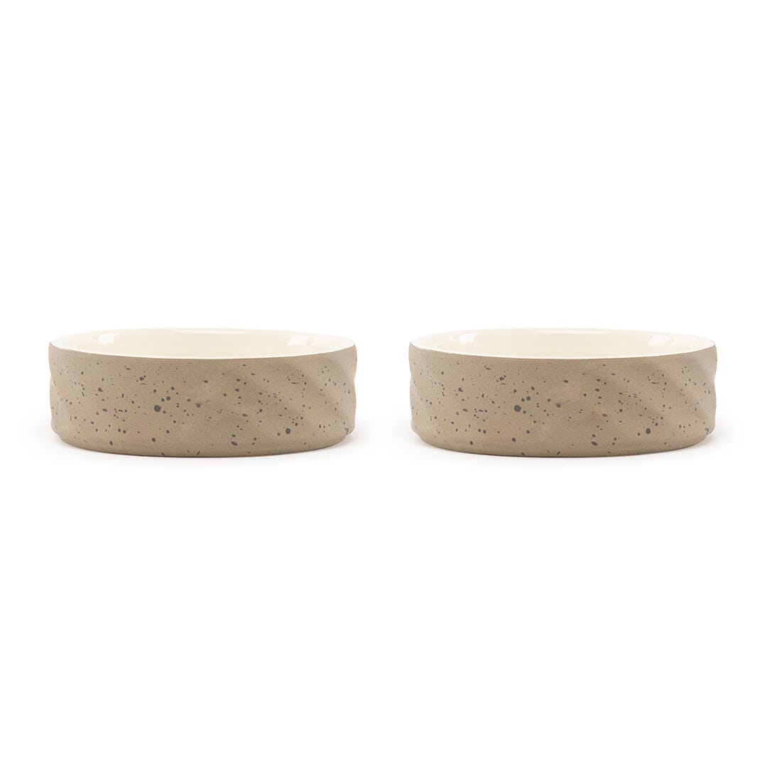 Zen 2 Piece Dog Bowl Food & Water Bowl Set - Brown Pet Bowls, Feeders & Waterers Scruffs® 
