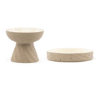 Zen 2 Piece Cat Raised Cat Feeder & Saucer Set - Brown Pet Bowls, Feeders & Waterers Scruffs® 