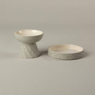 Zen 2 Piece Raised Cat Feeder & Saucer Set - Grey Pet Bowls, Feeders & Waterers Scruffs® 