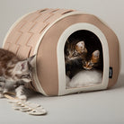 Stockholm Felt Cave Cat Bed - Tan Cat Bed Scruffs® 