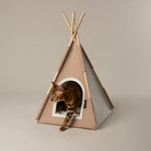 Stockholm Felt TeePee Cat Bed - Tan Cat Bed Scruffs® 