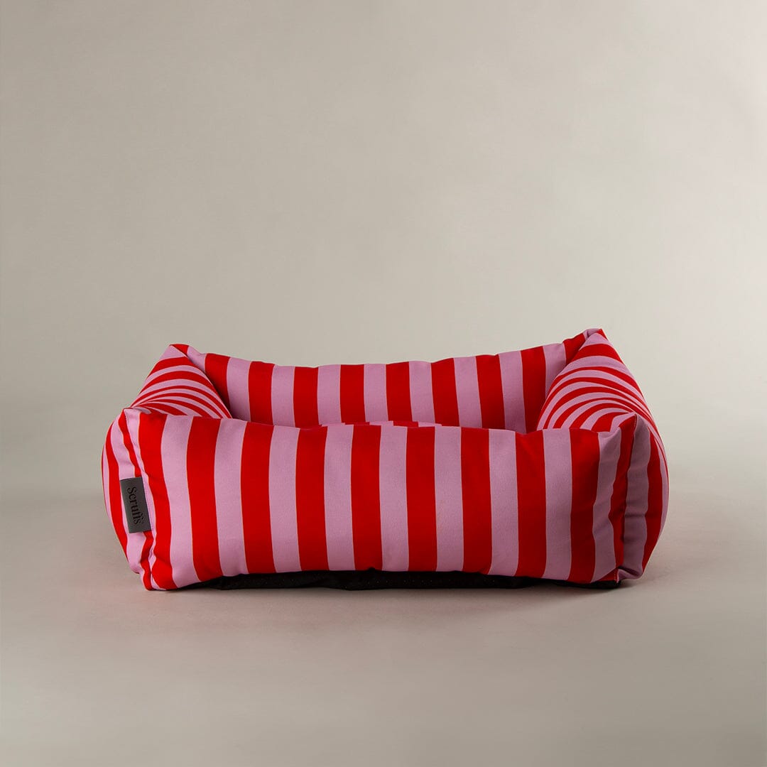Amalfi Striped Box Bed - Pink Dog Beds Scruffs® 