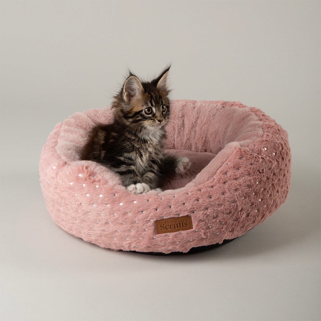 Starlight 'My First' Round Kitten & Puppy Bed - Pink Dog Bed Scruffs® 