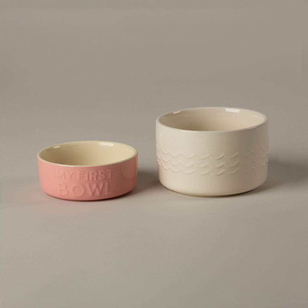 My First Bowl & Icon Bowl 2 Piece Set Cream