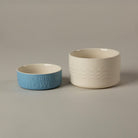 My First Bowl & Icon 2 Piece Set - Blue / Cream Pet Bowls, Feeders & Waterers Scruffs® 
