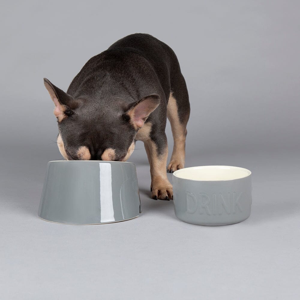 Classic 2 Piece Flat Faced Dog Bowl & Water Bowl 15cm 18cm
