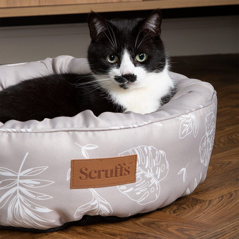 Botanical Small Dog Cat Ring Bed Taupe Cat Beds Petslovescruffs botanical-small-dog-cat-ring-bed-taupe-cat-beds-petslovescruffs