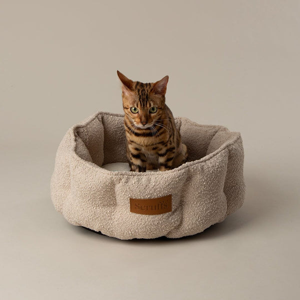 Boucle Cat Bed - Ivory Cat Bed Scruffs® 