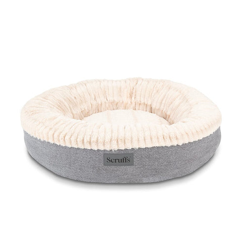Ellen Donut Bed - Light Grey Dog Bed Scruffs® Large (75cm / 30") 