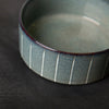 Reactive Glaze 2 Piece Cat Food Bowl & Saucer Set - Pinstripe Grey Pet Bowls, Feeders & Waterers Scruffs® 