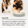 Reactive Glaze 2 Piece Cat Food Saucer & Drink Bowl Set - Pinstripe Grey Pet Bowls, Feeders & Waterers Scruffs® 