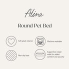 Alina Round Pet Bed - Blue Dog Bed Scruffs® 