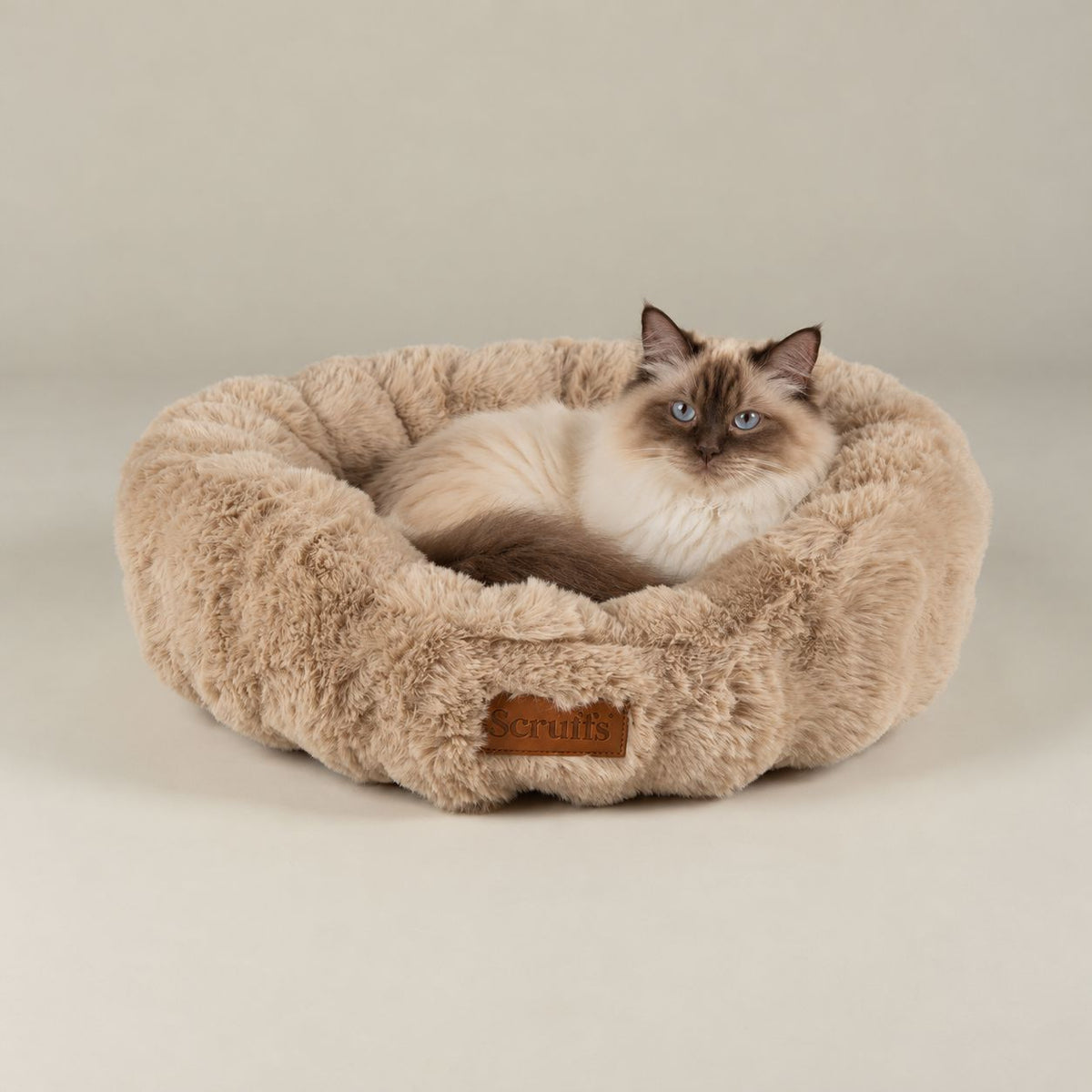 Alpine Round Cat Bed - Champagne Cat Bed Scruffs® 