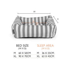 Amalfi striped dog bed dimensions