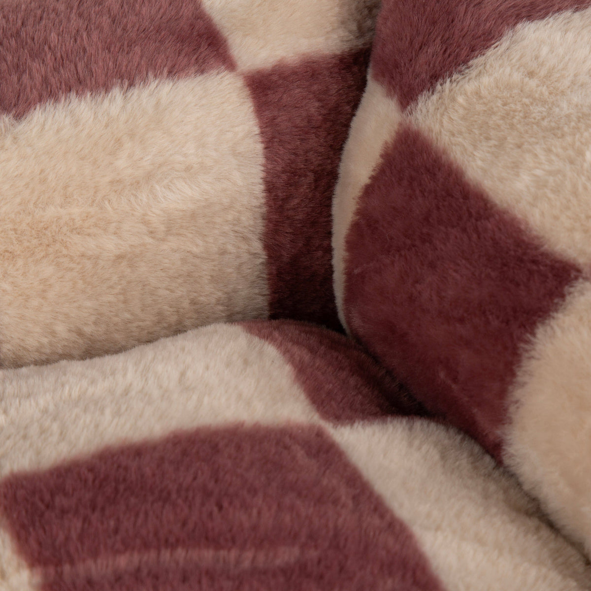 Checkerboard Box Bed - Berry/Cream Dog Beds Scruffs® 