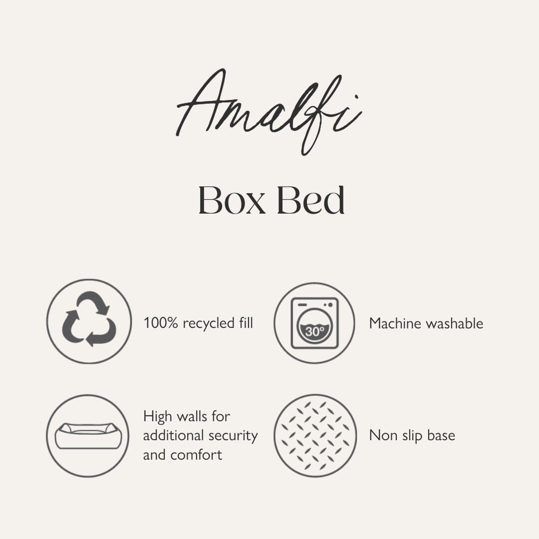 Amalfi Striped Box Bed - Black Dog Beds Scruffs® 