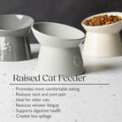 Classic Raised Cat Feeder Bowl & Saucer Set - Grey Pet Bowls, Feeders & Waterers Scruffs® 