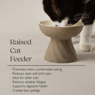 Zen 2 Piece Cat Raised Cat Feeder & Saucer Set - Grey Pet Bowls, Feeders & Waterers Scruffs® 