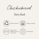 Checkerboard Box Bed - Grey/Cream Dog Beds Scruffs® 