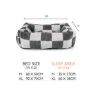 Checkerboard Box Bed - Taupe/Cream Dog Beds Scruffs® 