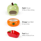Small Animal Ceramic Set - Fruit Pet Bowls, Feeders & Waterers Scruffs® 