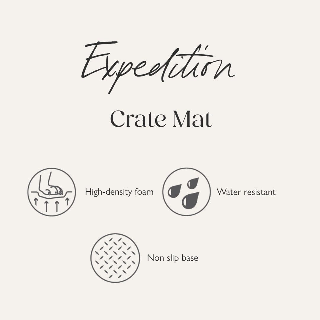Expedition Water Resistant Crate Mat - Graphite Grey Dog Crate Mat Scruffs® 