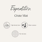 Expedition Water Resistant Crate Mat - Graphite Grey Dog Crate Mat Scruffs® 