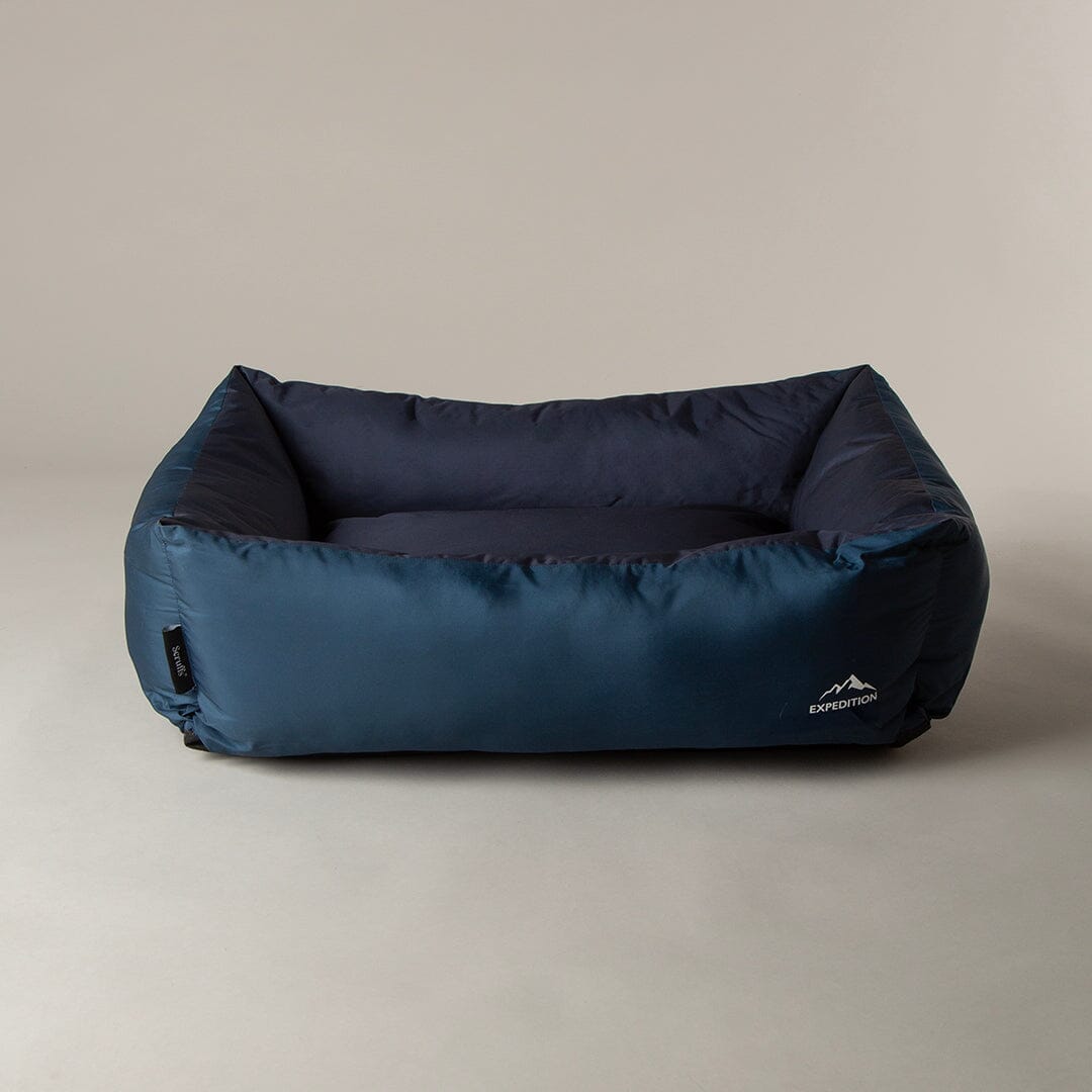 Expedition Water Resistant Box Bed - Atlantic Blue Dog Bed Scruffs® 
