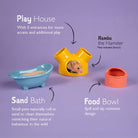 Small Animal Ceramic Set - Colours Pet Bowls, Feeders & Waterers Scruffs® 