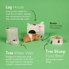 Small Animal Ceramic Set - Woodlands Pet Bowls, Feeders & Waterers Scruffs® 