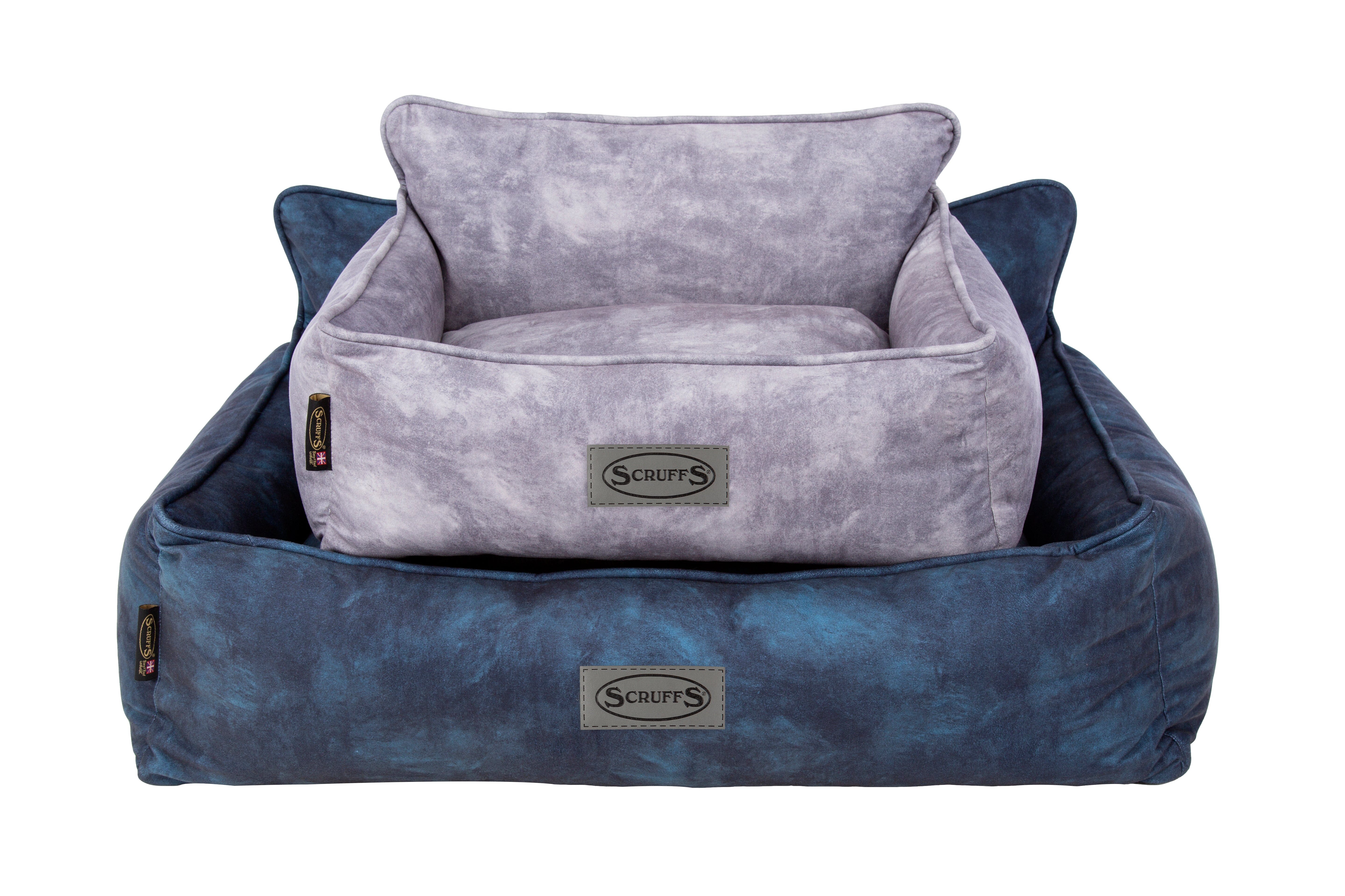 Kensington Box Bed - Navy Dog Bed Scruffs® 