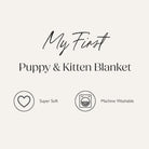 Starlight 'My First' Round Kitten & Puppy Bed & Blanket Set - Cream Dog Bed Scruffs® 