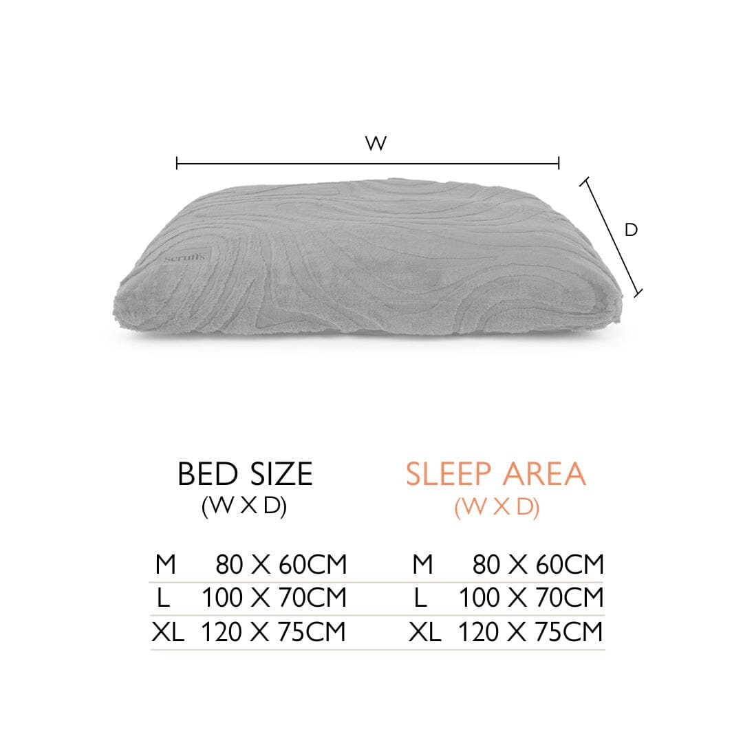 Ripple Orthopaedic Mattress - Charcoal Dog Bed Scruffs® 