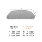Ripple Orthopaedic Mattress - Charcoal Dog Bed Scruffs® 