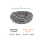 Alpine Round Cat Bed - Grey Cat Bed Scruffs® 