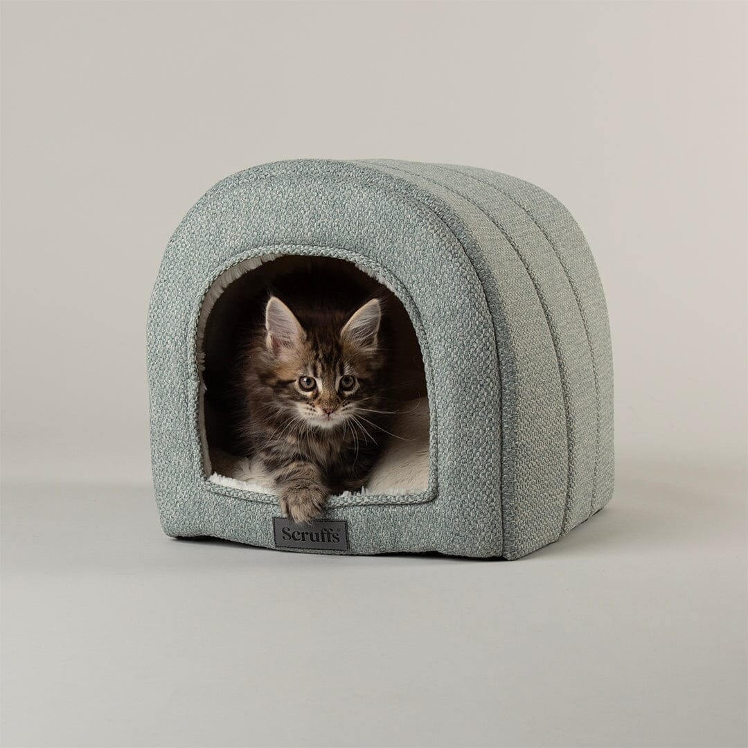 Seattle Cave Cat Bed - Topaz Green Cat Bed Scruffs® 